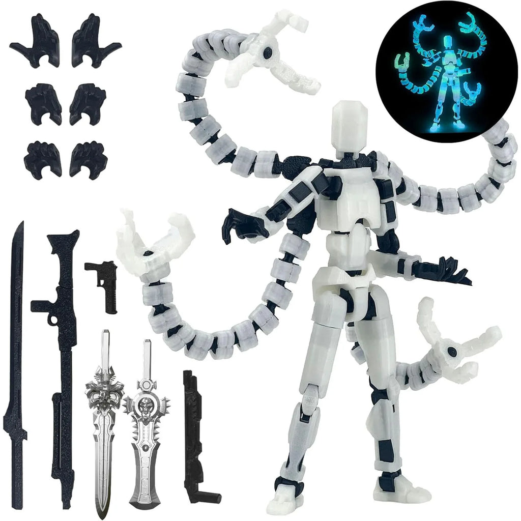 T13 Actionfigur, 3D-gedruckt, mehrgelenkig, beweglich, Titan 13 Lucky Dummy Nova Roboter-Actionfigur, Desktop-Montage, fertiges Geschenk
