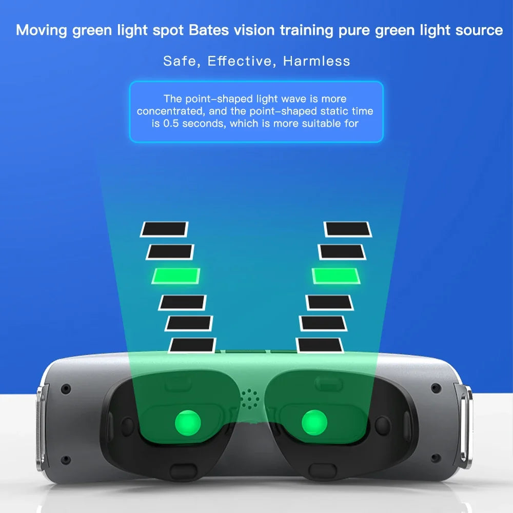Visionswiederherstellungs-Augenmassagegerät Grünes Licht Vision Recovery Trainingsinstrument EMS Akupressur Augenschutz Wiederherstellung Kurzsichtigkeit Kind