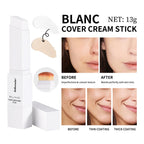 Foundation Stick Farbwechsel-Foundation mit abnehmbarem Pinsel Blanc Cover Cream Stick Farbwechselnde Basis Make-up mit hoher Deckkraft