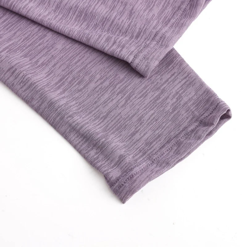 DRUR Damen Langarm Yoga T-Shirts, lockere Passform Sport Fitness Crop Tops lässig leichtes dünnes Shirt für Fitnessstudio Straße Reisen
