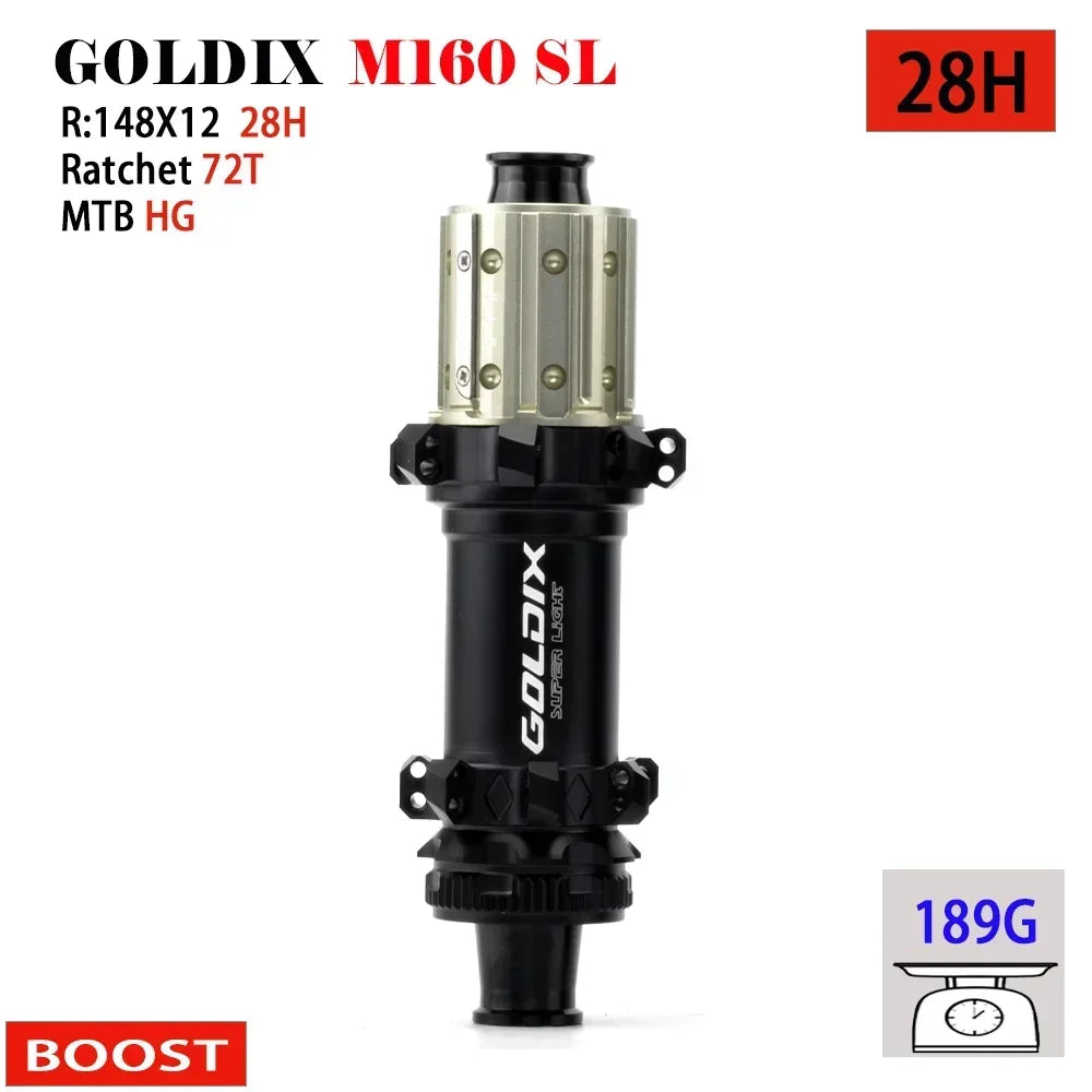 GOLDIX M160 Superleichte MTB BOOST Naben Center Lock Disc 28H Ratchet 72T Mountain XD Fahrradnabe für Shimano SRAM 11 12 Speed