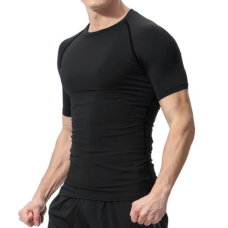 Grafische Kompressionsshirts für Herren, athletisch, schnell trocknend, Rash Guard, dehnbar, Baselayer, Unterhemden, Fitnessstudio, Workout, Lauf-T-Shirt-Oberteile