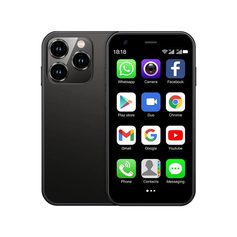 SERVO 15SE Mini Smartphone 3G WCDMA WiFi Hotspot Android OS Play Store WhatsAPP 2GB+16GB 2 SIM Card 3.0" Super Small Smart Phone