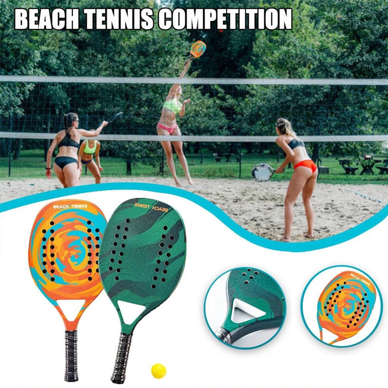 Neuestes hochwertiges Beach-Tennis-Racket aus Carbonfaser, weiche EVA-Oberfläche, Beach-Tennisschläger mit Tasche, leicht