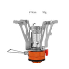 Faltbarer Outdoor-Kocher, ultraleichter Mini-Gaskocher aus Legierung für Camping, Wandern, Gasofen, tragbarer Outdoor-Kocher für Picknick