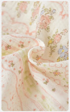 Baby Bodysuit Sommer 2026 Blumendruck Baumwolle Peter-Pan-Kragen Puffärmel Strampler für Mädchen Weiches atmungsaktives Outfit