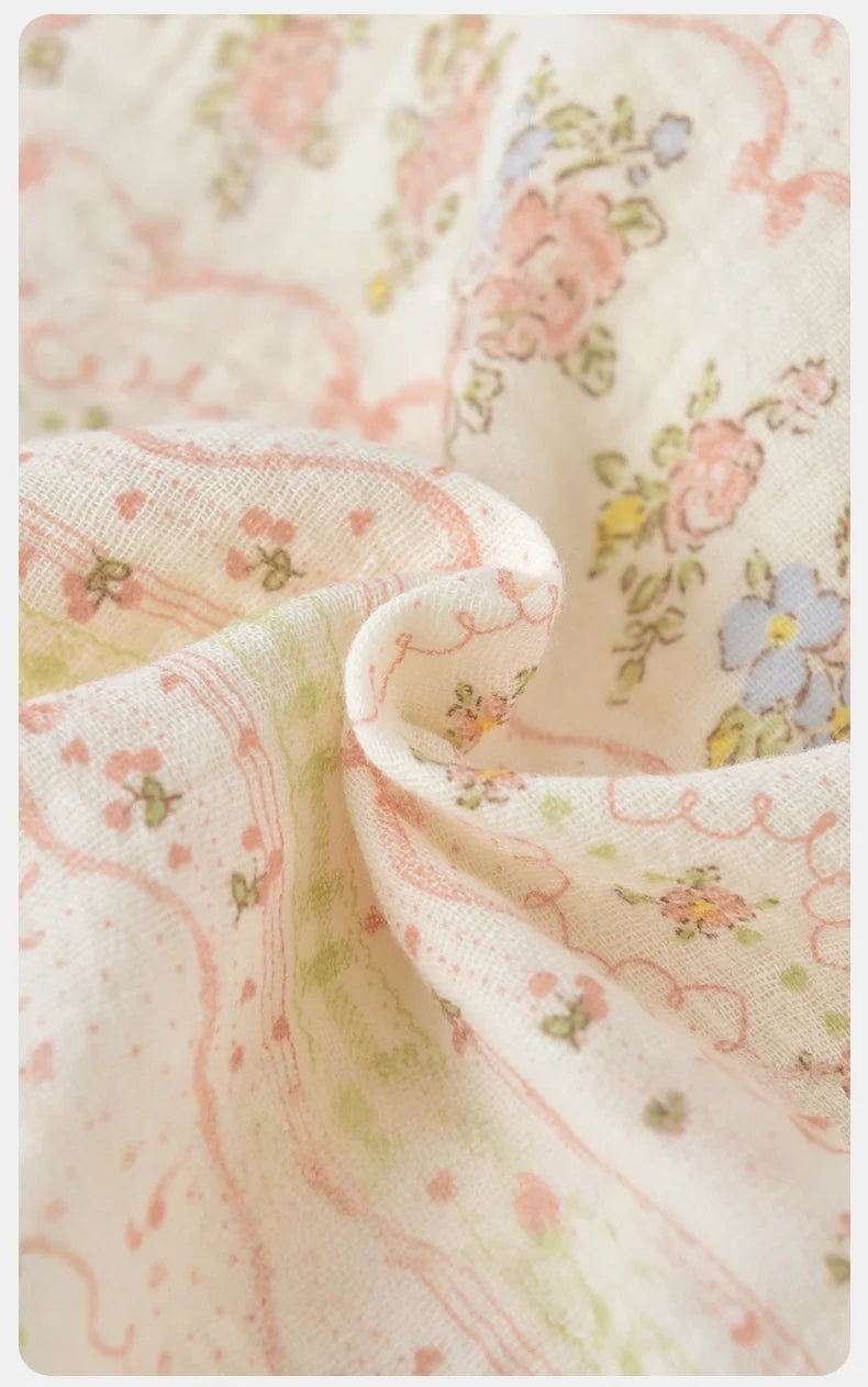 Baby Bodysuit Sommer 2026 Blumendruck Baumwolle Peter-Pan-Kragen Puffärmel Strampler für Mädchen Weiches atmungsaktives Outfit