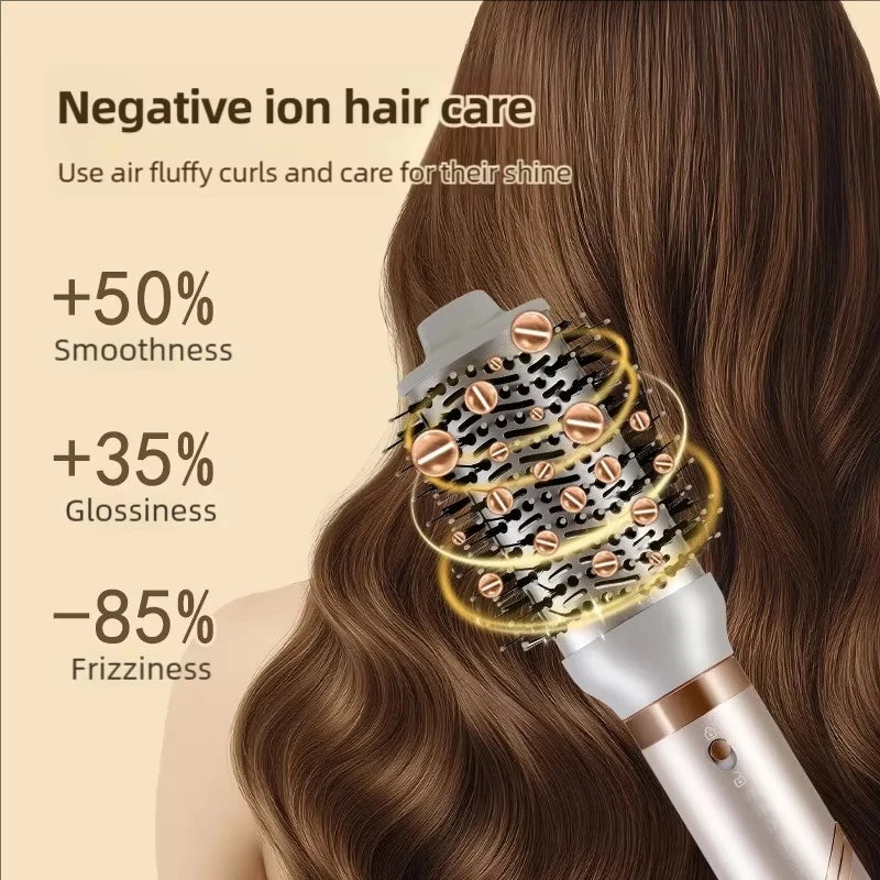 5-in-1 Handgriff Faltbarer Haartrockner Tragbarer Multifunktionaler Heimhaartrockner Negativ-Ionen-Haarpflege Lockenstab Persönliches Styling