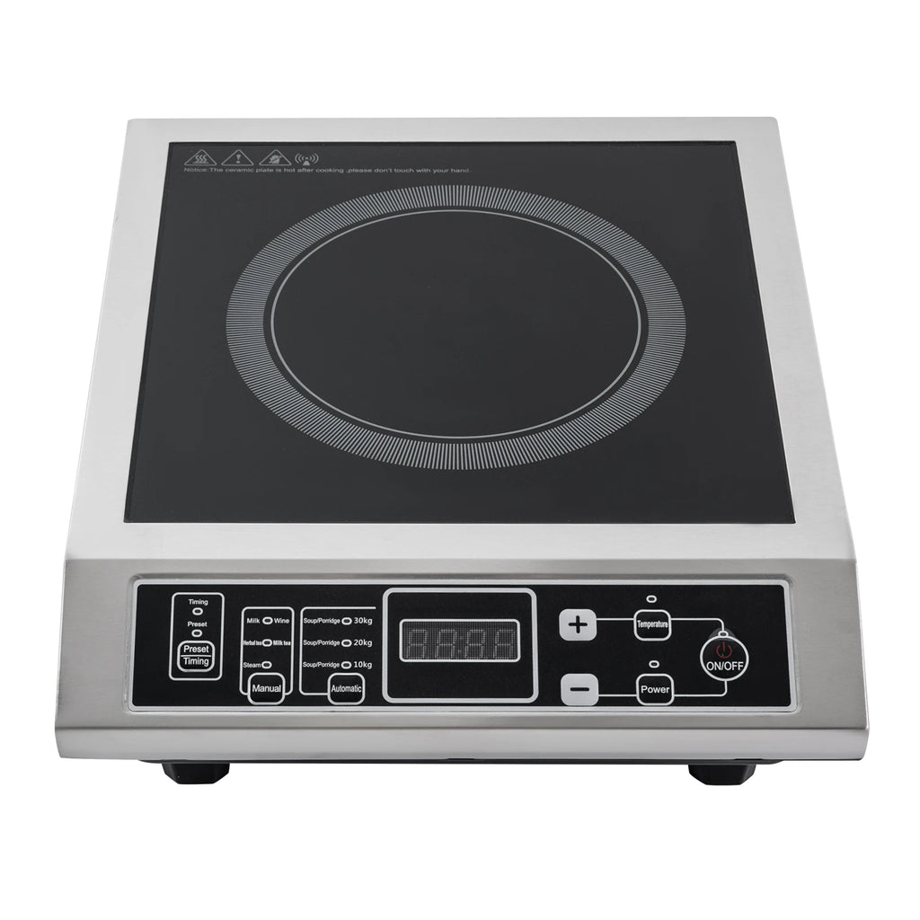 Portable Electric Induction Hob|  3500W Induction Cooktop with 8/10 Temperature Levels | Microcrystalline Glass