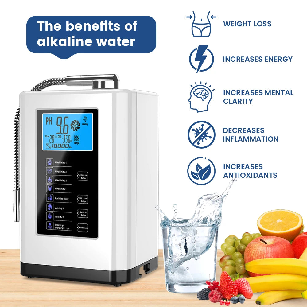 Alkalische Wassermaschine Ionisator PH Wassergerät Alkalischer Wasserspender 5 Platten Platinbeschichtung Alkalischer Wasserionisator