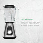 BioloMix Professional 1300W Standmixer mit 1,5L BPA-freiem Glaskrug, perfekt für gefrorene Smoothies und hausgemachte Saucen