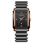 LIGE Mode Elegante Damenuhr Japanisches Uhrwerk Keramikarmband Luxus Damen Armband Quarzuhren Geschenke Reloj Mujer