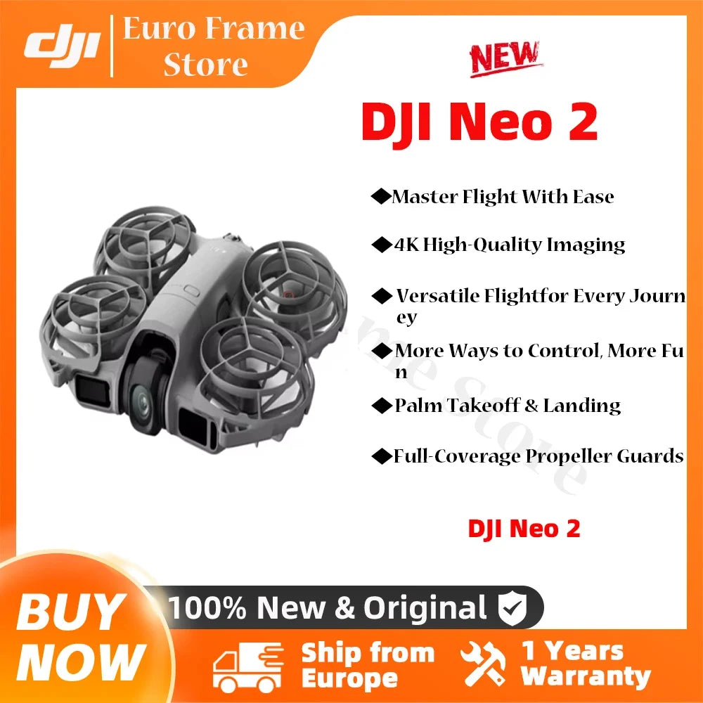 DJI Neo2 Drohne Flugkamera-Drohne 4K stabilisiertes Video 151g leicht & tragbar Vollständiger Propellerschutz neun 2 C0