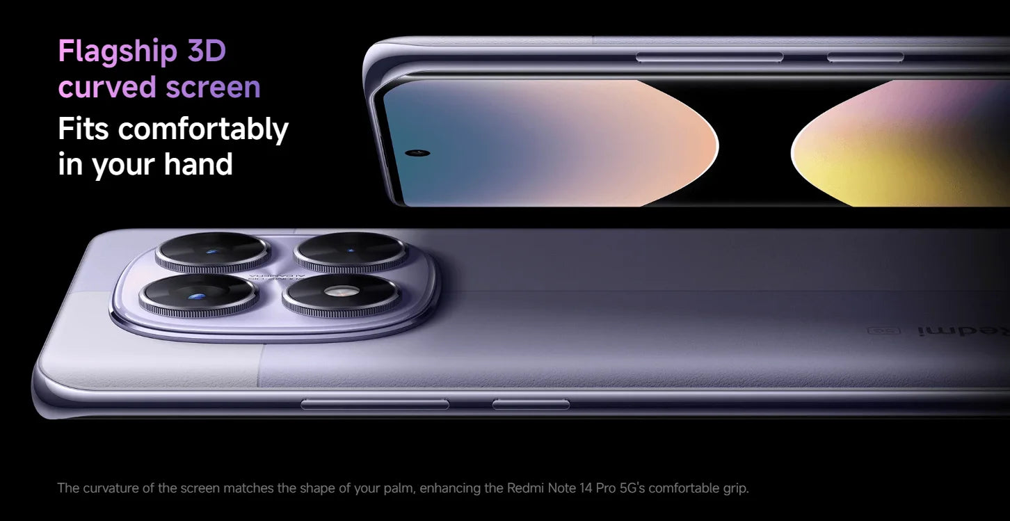 Xiaomi Redmi Note 14 Pro 5G NFC Smartphone MediaTek Dimension 7300-Ultra AMOLED Display 6,67 1,5 K 120 Hz 5110 mAh 200 MP Kamera