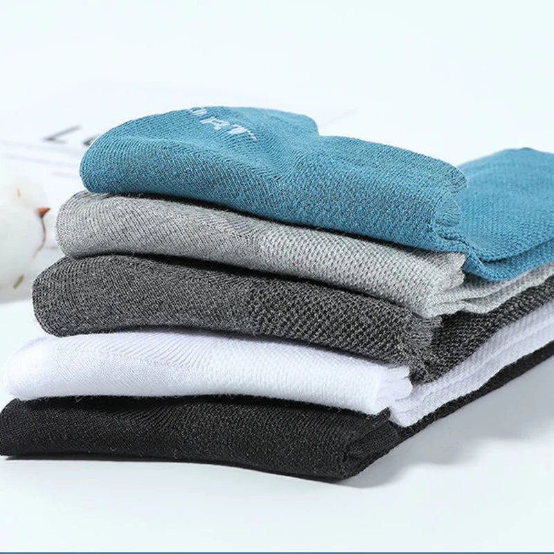 5 Paar kurze Baumwollsocken für Herren, hochwertige, tief geschnittene Crew-Socken für Damen, Knöchelsocken für Sport, atmungsaktives Mesh für den Sommer, lässige, weiche Herrensocken