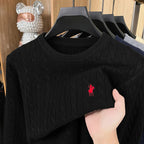 Luxus Herrenmarke Frühling Hochwertiger Strickpullover Rundhals Jacquard-Stickerei Langarm Pullover Freizeit Mode Herren C