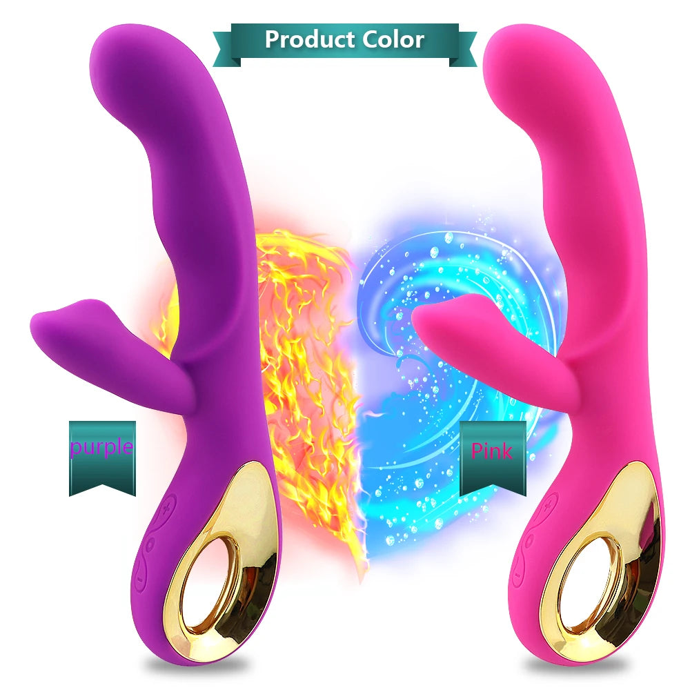 Für Frauen geeignet 2-in-1 Vibrator 10 Frequenzen Dildo für Frauen Vaginal-Klitoris-Saugvibrator Masturbator Erotikartikel