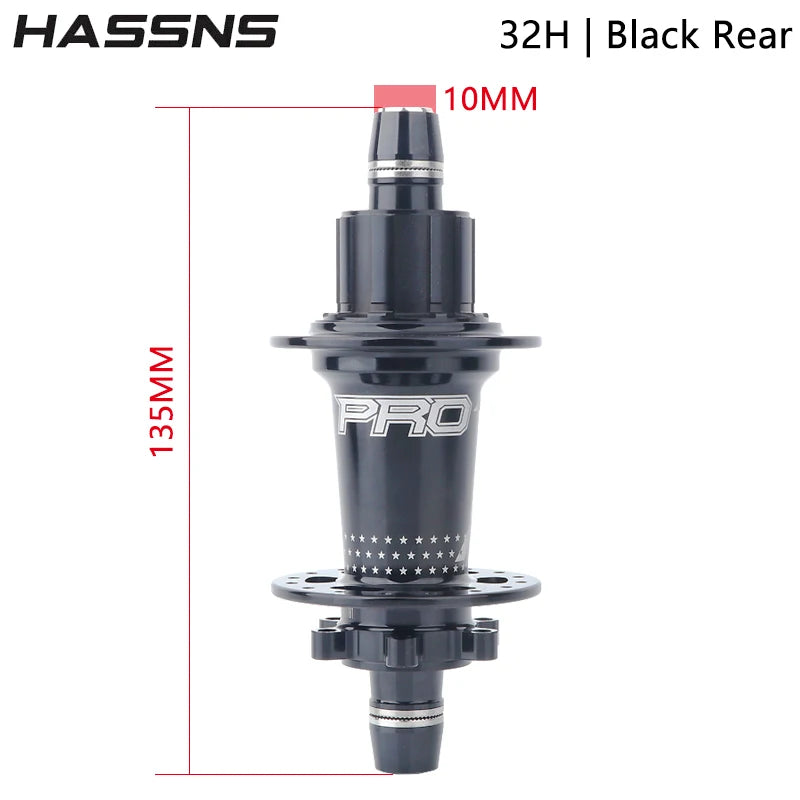 HASSNS Noisy Cube Pro 7 Freilauf MTB Hinterradnabe 32 Loch Dirt Jump Bike Nabe Wechsel Fahrrad Cube 15*100/10*135MM Fahrradbuchsen