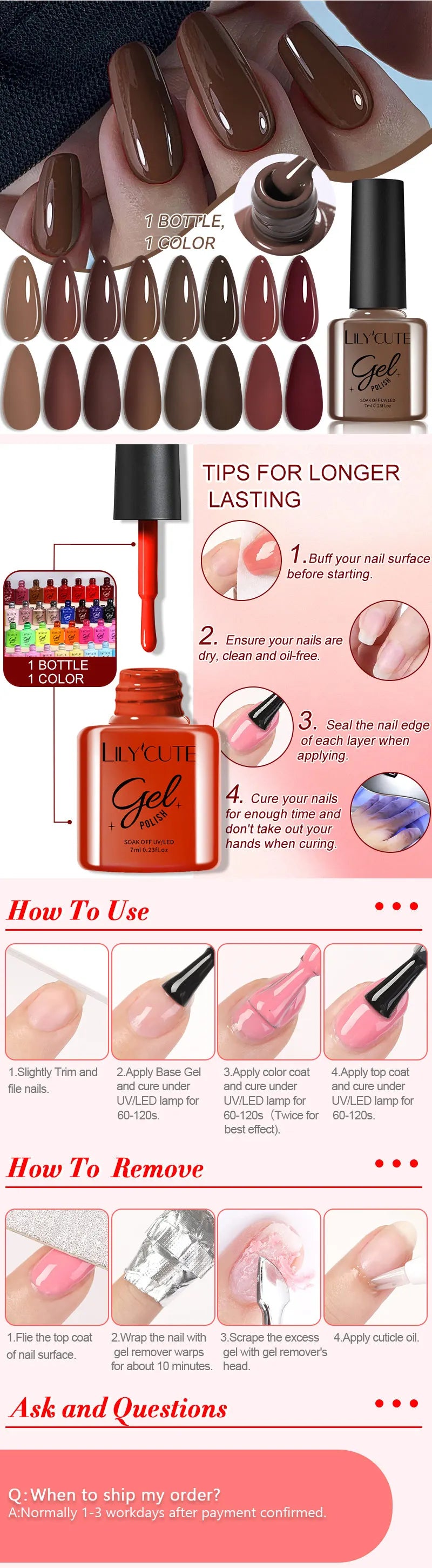 LILYCUTE Nagelgel-Politur-Set, Rosa Grün, Frühling, DIY-Nagelkunst-Design, lang anhaltend, Soak Off UV Gel, Maniküre, Malgel, Vernis-Kit