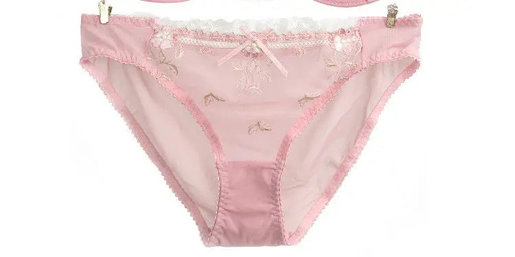 Französischer Minimizer-BH-Set | Große Größe, ungefüttert, Spitze, Halb-Cup, große Körbchen, dünn, Anti-Schwerkraft, transparenter Dessous-Set BANERDANNI BHs