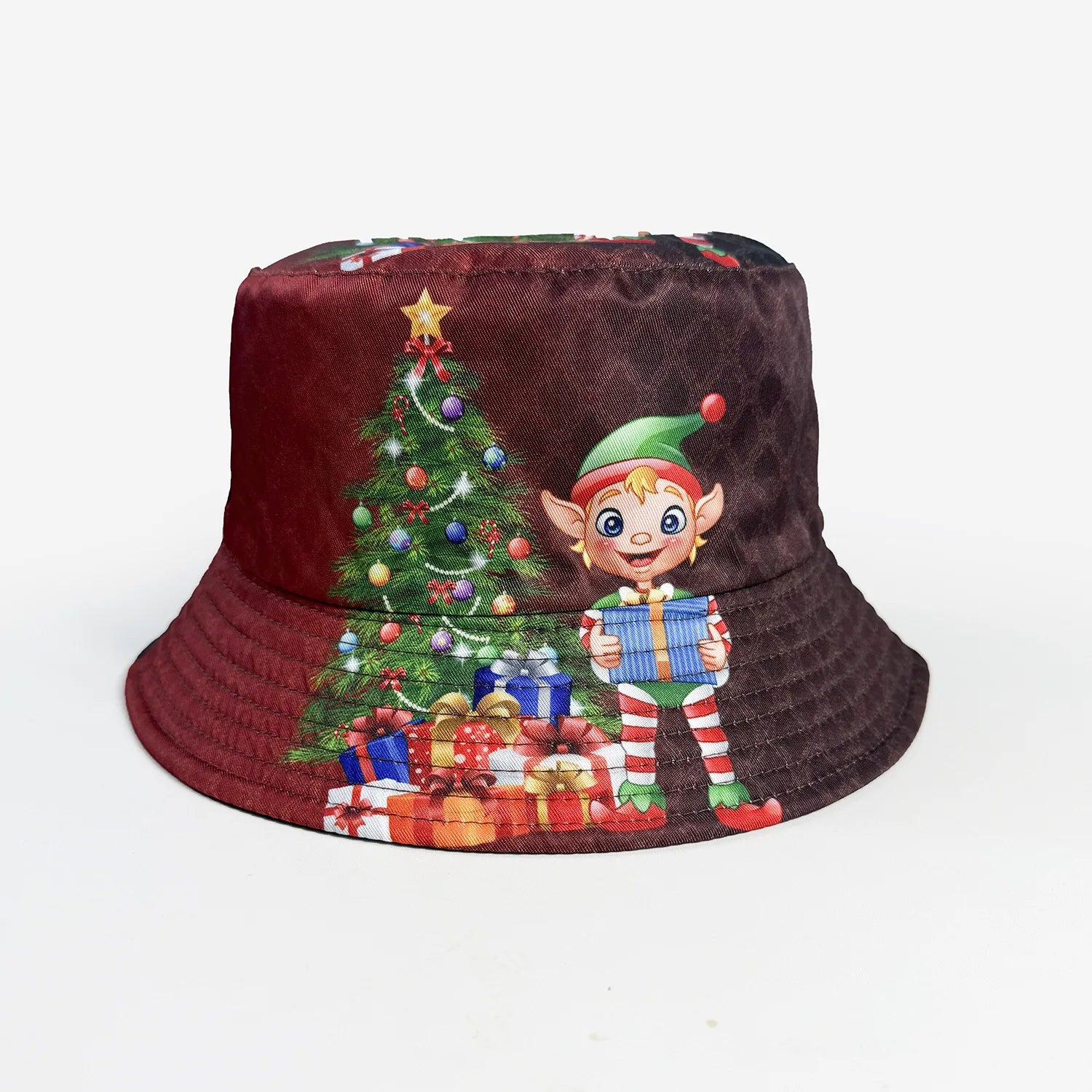 Cartoon Youthful Cool Novelty Christmas Santa Claus gift fisherman hat Outdoor Leisure Sunscreen Sun Hat Men Women bucket hats