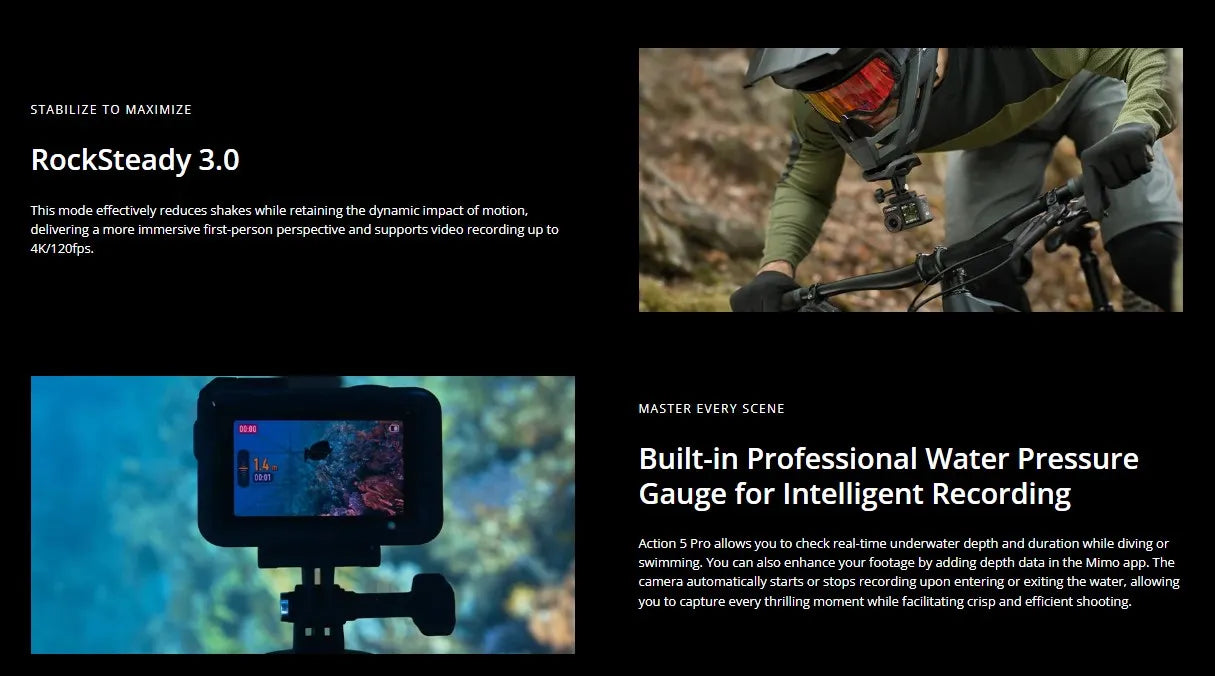 DJI Osmo Action 5 Pro Standard Combo Nächste Generation 1/1.3″ Sensor Klare OLED-Touchscreens 32X Super Zeitlupe