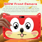 BDF Cartoon-Muster 7 Zoll Kinder-Tablet Quad Core 4GB RAM 64GB ROM Android 13 Google Lernspiele Tablets 4000mAh