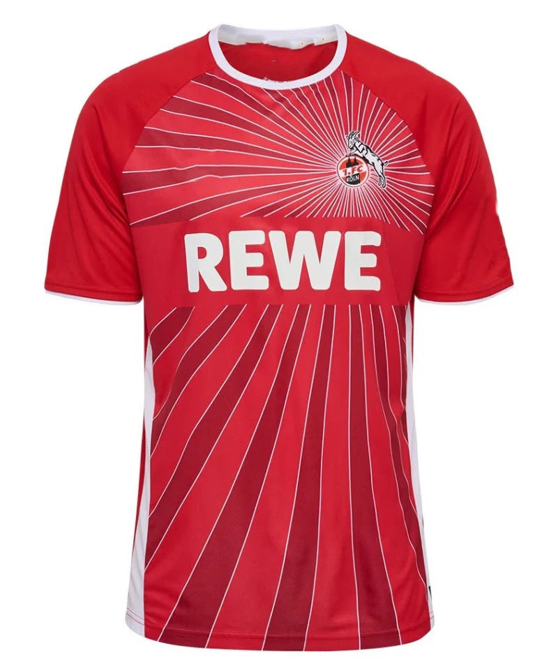 FC Köln Sonderedition Schwarzes Fußballtrikot, Sponsor, aufwendig gemustertes, atmungsaktives Fußballshirt für Fans & Spiel