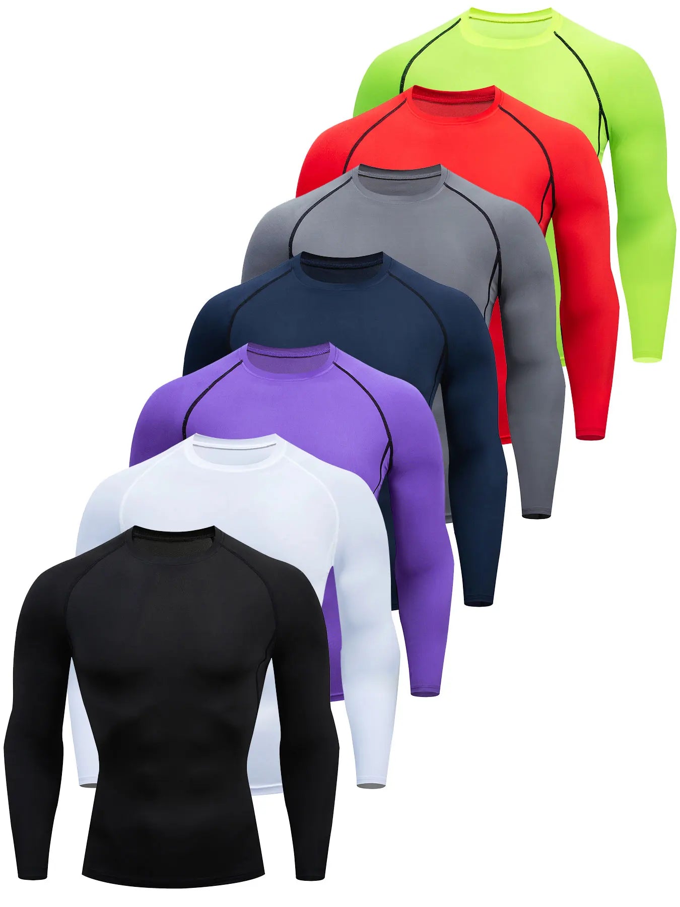 Men's Compression Shirts: Get Fit Fast With Long Sleeve Athletic Workout Tops! Hauptbild