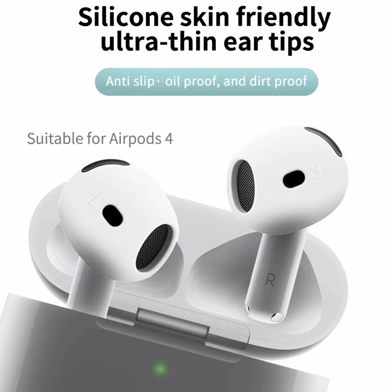 3 Pair Silicone Eartips For Apple AirPods 4 Replacement Ultra Thin Rubber Earbuds Ear Tips For Airpod 4 Anti-Slip Earphone Cover Zweitbild