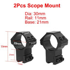 2 Stück Zielfernrohrmontagering für Durchmesser 25,4 mm 30 mm 35 mm taktisches Zielfernrohr Taschenlampe 11 mm 20 mm Picatinny-Schienenmontagezubehör