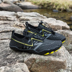 Oiaano Barfußschuhe Herren Schwarz Damen Wassernetz Minimalistische Sneaker Sport Aqua Strand Weiche Sohle Leicht Atmungsaktiv Outdoor Wandern