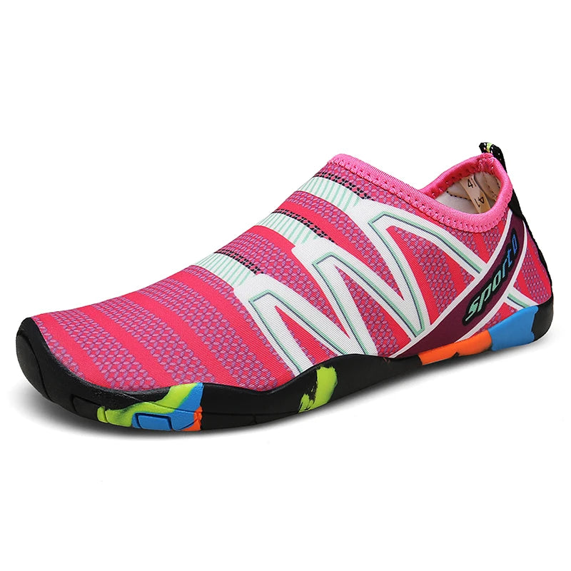 Aqua Schuhe Schnelltrocknende Strandschuhe Wasserschuhe Unisex Schwimm-Aqua-Slipper Barfuß-Surf-Fluss-Turnschuhe Leichte Strand-Sommer-Schuhe