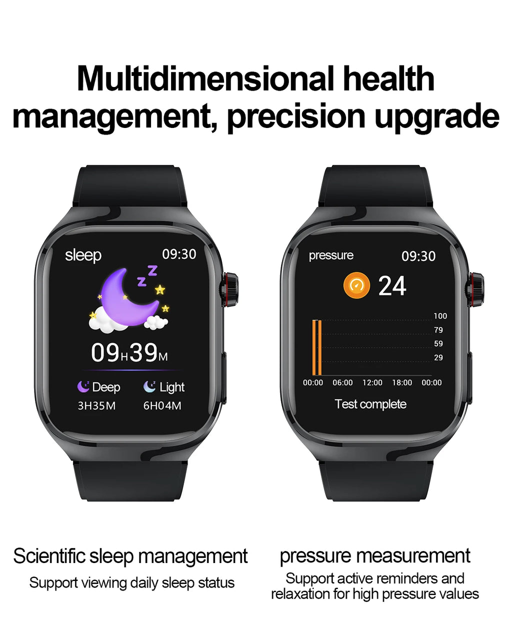 2026 Neue Pflegegrad-Harnsäure-Blutfettwerte Smartwatch Herren EKG+PPG Blutdruck Herzfrequenz Bluetooth Anruf Gesundheits-Smartwatch