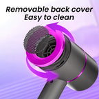 Professioneller Föhn für Reisen und Zuhause, leistungsstark, ionisch, Friseur-Salonausstattung, Heiß- und Kaltluft, Super Black One Step Haartrockner