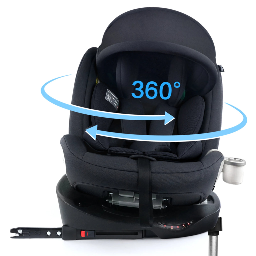 Kindersitze mit 360°-Drehfunktion ISOFIX für Babys, 5-Punkt-Gurt, 0-12 Jahre, geeignet für Neugeborene