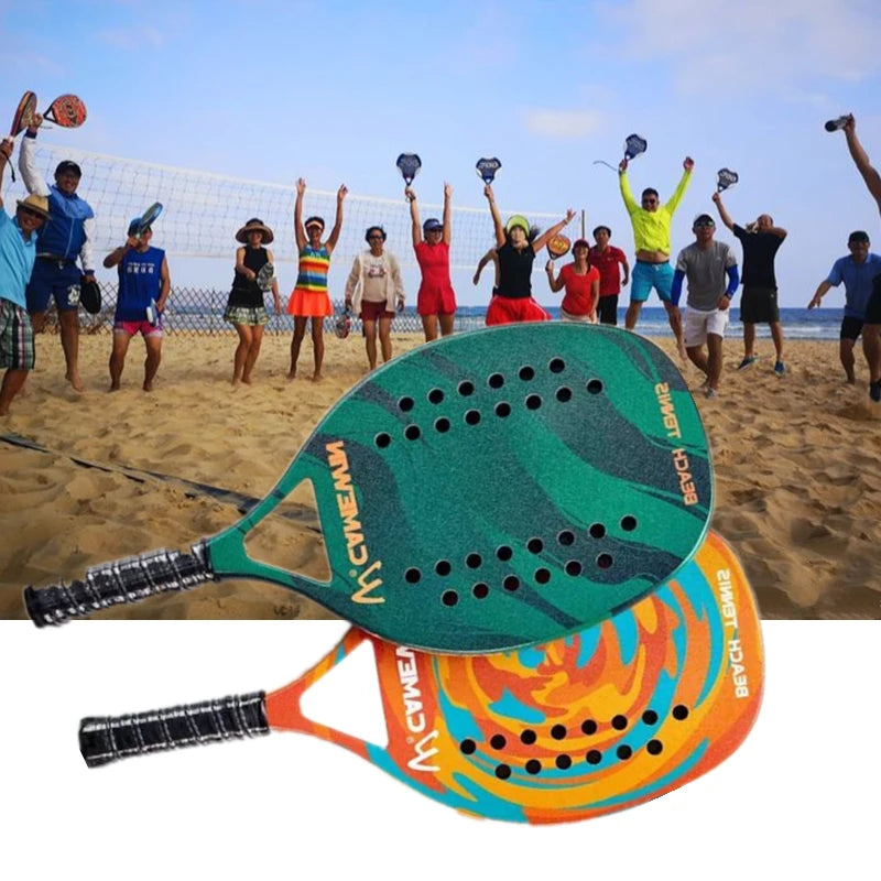 Neuestes hochwertiges Beach-Tennis-Racket aus Carbonfaser, weiche EVA-Oberfläche, Beach-Tennisschläger mit Tasche, leicht