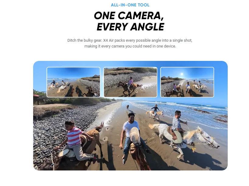 Insta360 X4 Air / X4 Action-Kamera - 165g leichte 8K 360-Grad-Kamera, Unsichtbarer-Selfie-Stick-Effekt integriert, X4 Air gewünscht