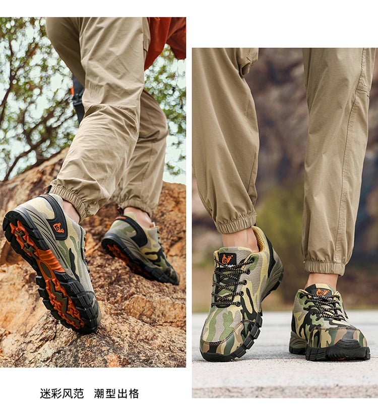 Men Casual Shoes Summer Outdoor Sneakers Women Footwear Trainer Camouflage Shoe Anti Slip Wear-Resistant Hiking Footwear