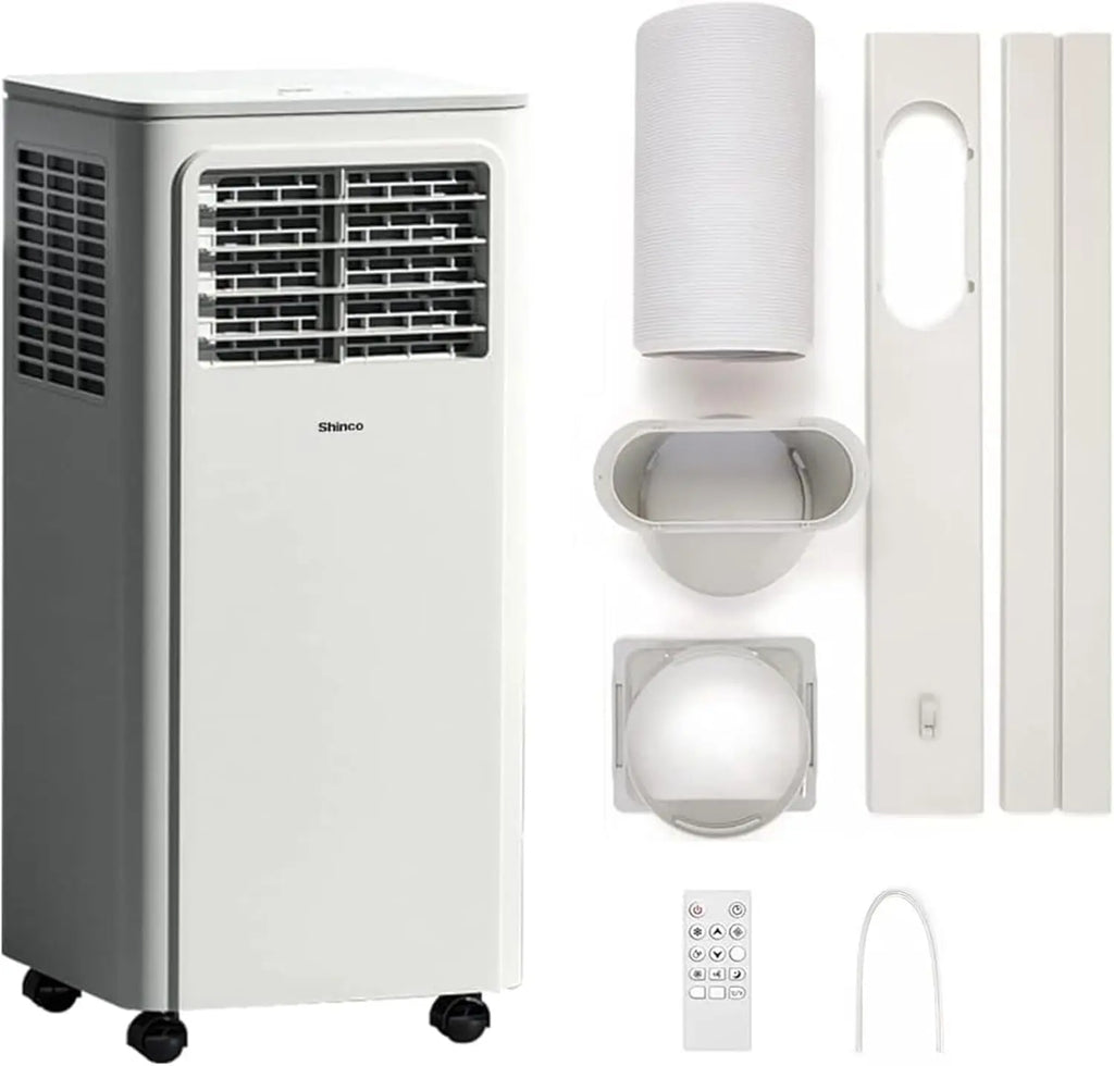 SHINCO 7000 BTU Mobiles Klimagerät (2,05 kW), Kühlen & Ventilieren & Entfeuchten, Raumgröße bis zu 54 m³ (18 ㎡)