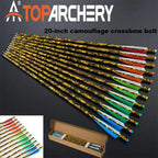 6/12/24 Stück 20'' Armbrustbolzen Carbonpfeil mit 4-Zoll-Feder ID7.6mm Outdoor Jagd Sport Praxis Armbrustpfeile
