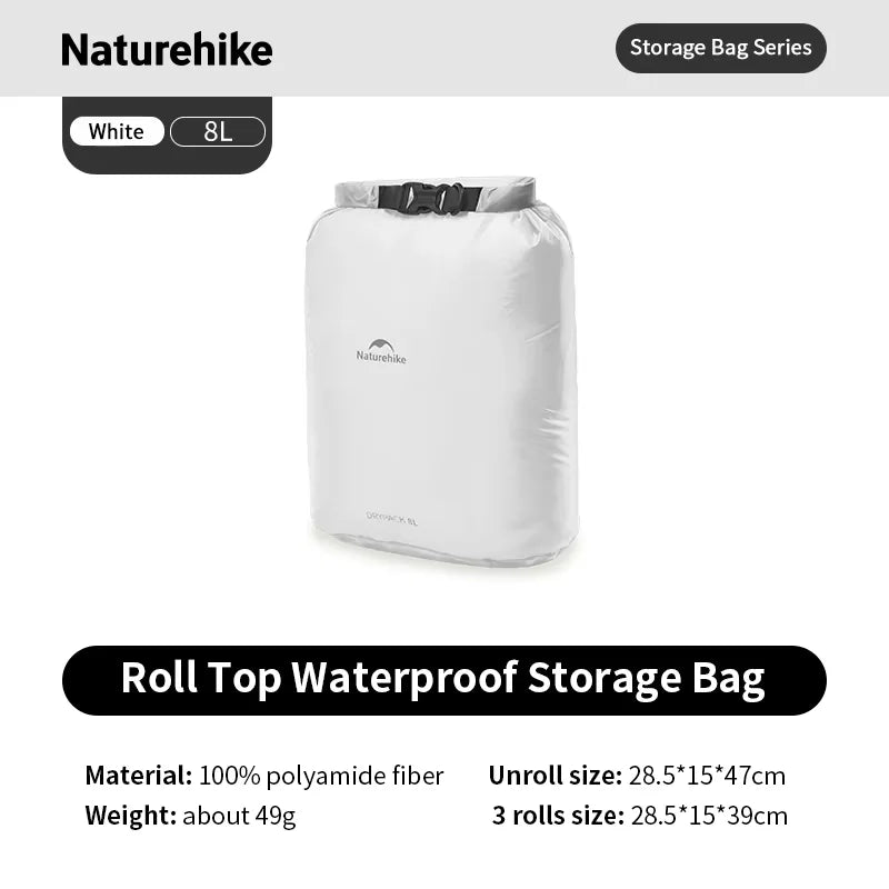 Naturehike Rolle-Aufbewahrungstasche Outdoor Reise Wandern Leicht Wasserdicht Vakuum Kompressionsspender Taschen Tragbarer Organizer
