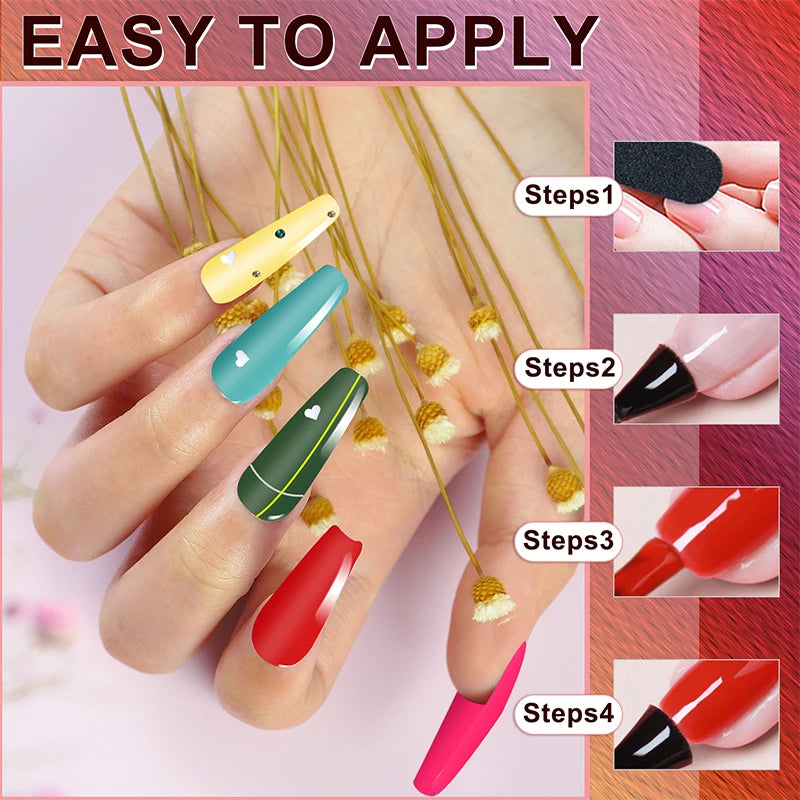 Nagelgellack-Kit mit LED-Nagellampe Semi-Permanent 27 Farben Soak Off Base & Top Coat Nagellack Maniküre-Set für Nagelstudio-Kit