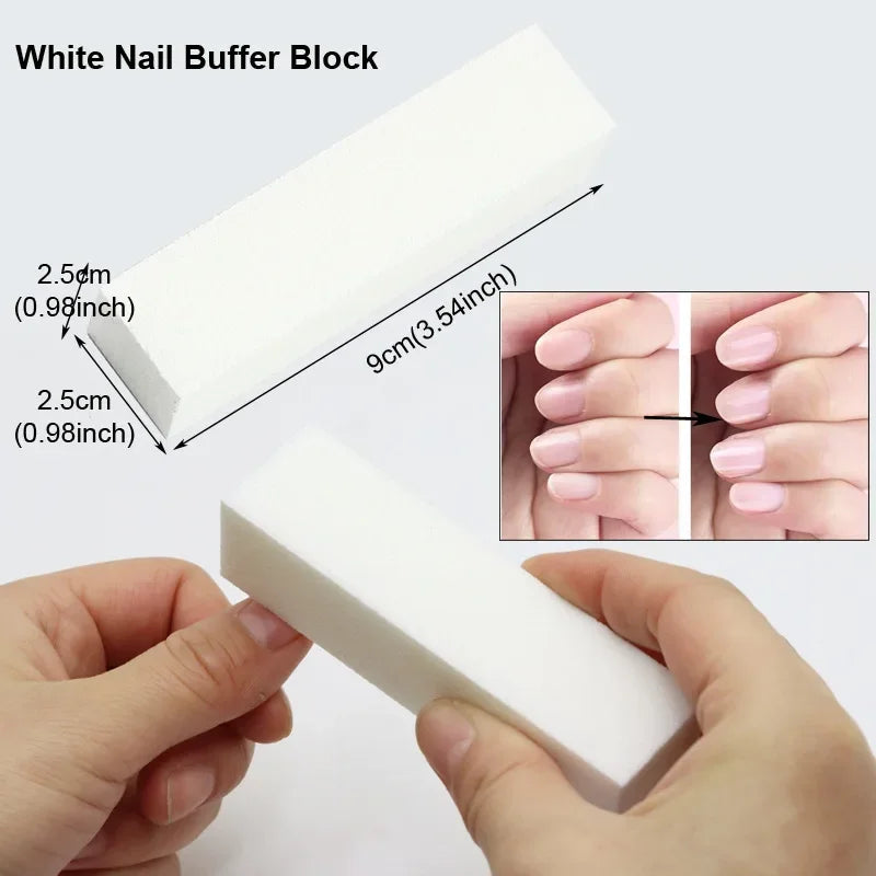 8-teiliges Nagelfeilen-Set 100/180 Nagelschleifpuffer Professionelle Maniküre-Feilen Make-up Pediküre-Bürsten Werkzeug Verlängerungskits