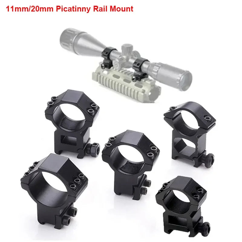 2 Stück Zielfernrohrmontagering für Durchmesser 25,4 mm 30 mm 35 mm taktisches Zielfernrohr Taschenlampe 11 mm 20 mm Picatinny-Schienenmontagezubehör