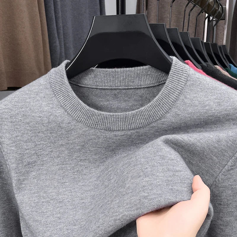 2025 Neuer Herren-Freizeitpullover Rundhals Langarm Strickpullover Rautenmuster Mode Vielseitiges Oberteil 2029 Zweitbild