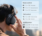 Baseus BH1 Lite Kabellose Kopfhörer Bluetooth 6.0 ENC Klare Anrufe Super Bass Hit Kopfhörer 80 Stunden Spielzeit Over-Ear Headset