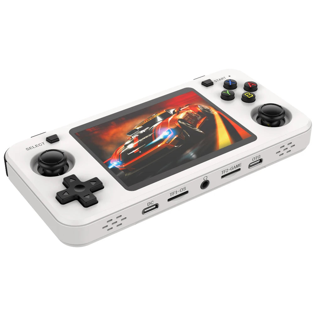 BOYHOM Grünes R36H Retro-Videospielkonsole 3,5 Zoll IPS-Bildschirm RK3326 3000 mAh Offenes Linux-System Tragbarer Player 64GB 128GB