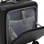 Handgepäck Roller Koffer Trolley 18" ABS-Schale Kabinengepäck Frontfach Multifunktionsräder Erweiterbar
