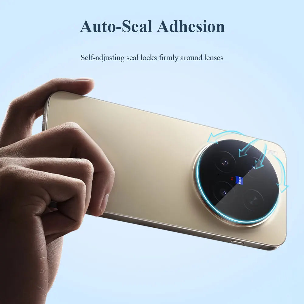 Lereach für VIVO X300 Ultra X300S Selbstpositionierender Rahmen Gehärtetes Glas Kameraobjektivschutz Anti-Kratz-Folie